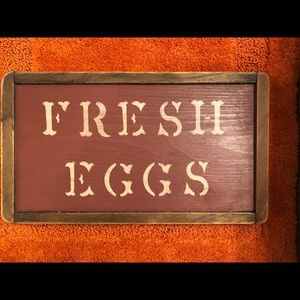 Rustic Fresh Eggs Wooden Sign